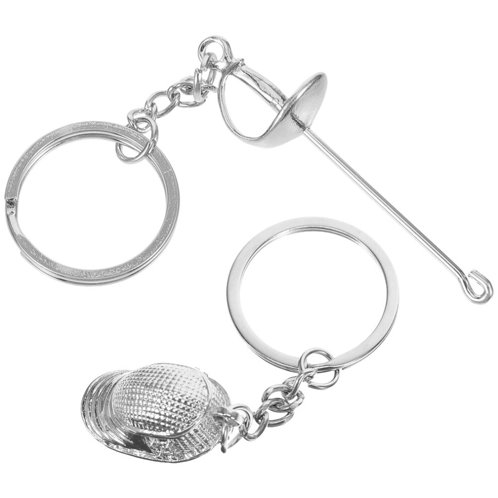 2 Hekwerk Sleutelhanger Liefhebbers Metalen Handtas-image