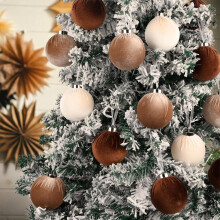 (Brown) 15 pcs Christmas Balls Christmas Home Decoration