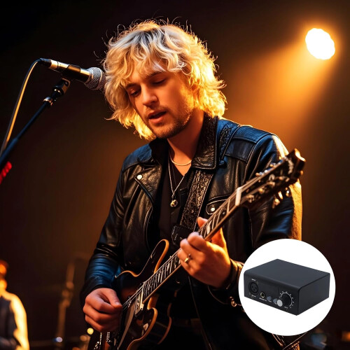 2-Channel Microphone Preamplifier XLR Audio Interface with Phantom Power for Studio and Live Sound Recording 1