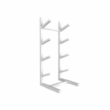 Floor-Standing Snowboard Rack for Home Gym and Garage, 25x25x68cm White Organizer for Skis, Skateboards, Scooters