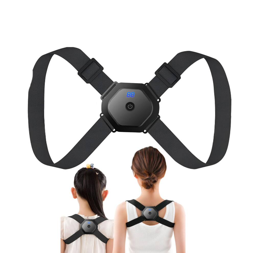 Smart Posture Corrector J2000 - Adjustable Upper Back Brace with Vibration Reminder for Kids, Ergonomic Design for Correct Posture