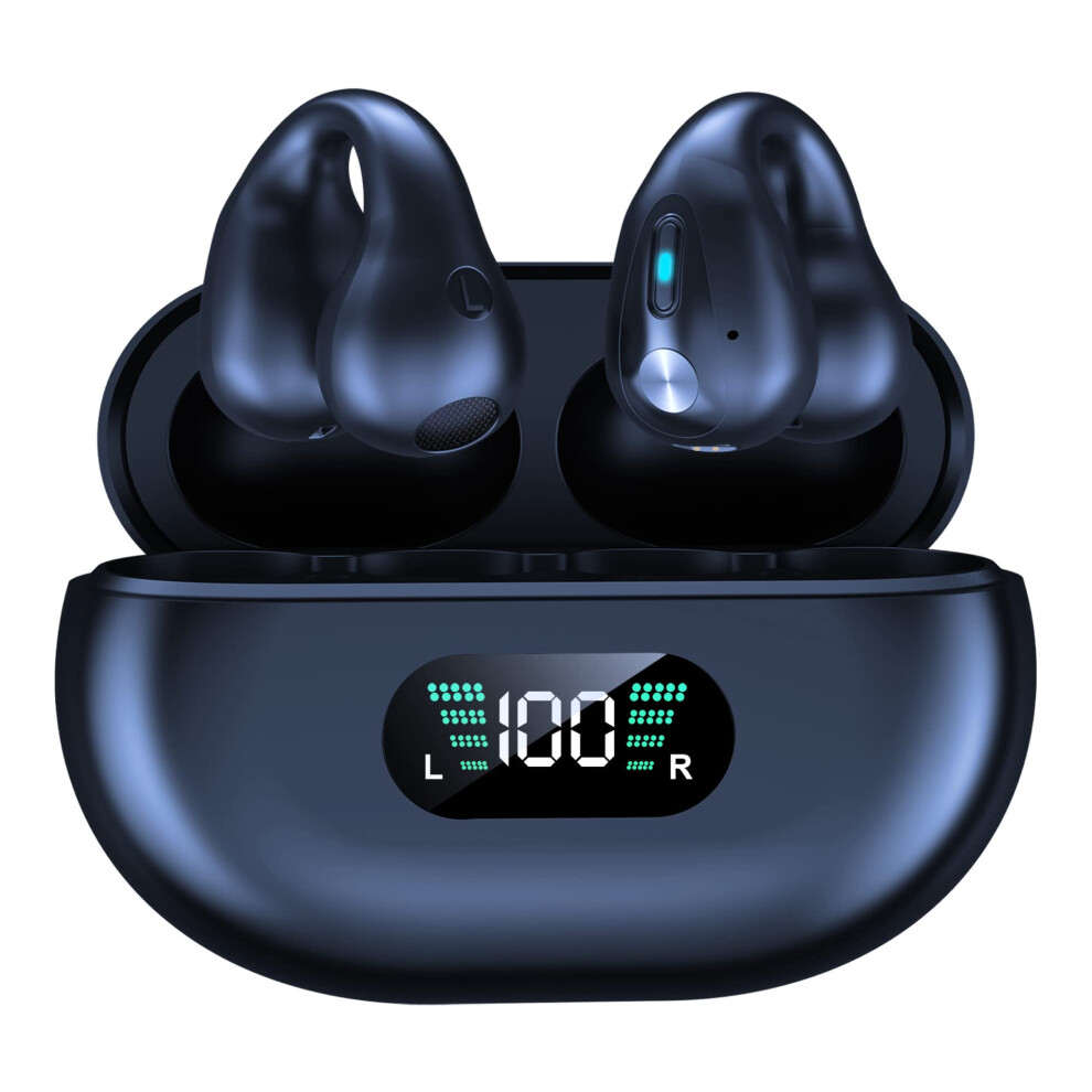 Wireless Clip Earbuds With Earhooks, Mini Bone Conduction Headphones, Waterproof Bluetooth 5.3, Noise Canceling Sports Earphones 6447073883644