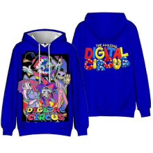 (15-16 Years, J) THE AMAZING DIGITAL CIRCUS Print Boys Girls Hooded Hoodies Hoody Sweatshirt Pullover