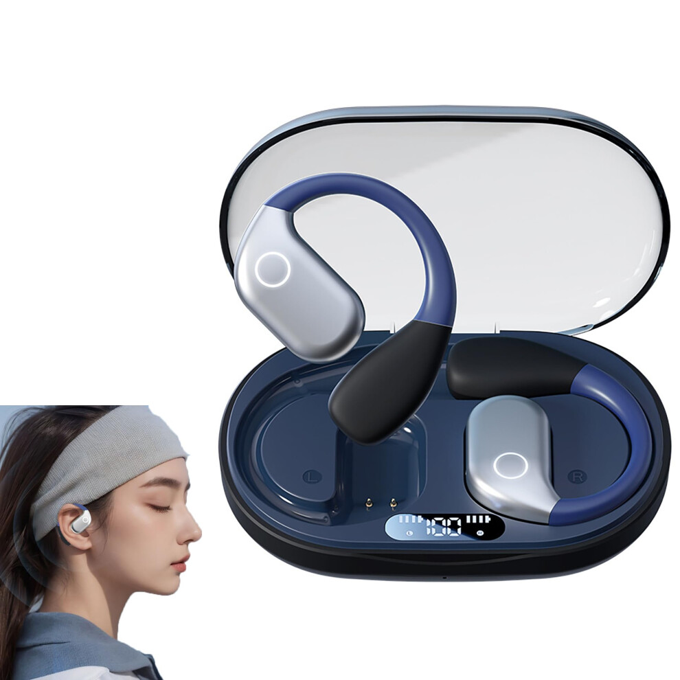 Bone Conduction Headphones Wireless Bluetooth 5.4 Open Ear Sports Earbuds With Earhooks Built-In Mic For Running Cycling Driving 6447073884153