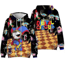(7-8 Years, N) THE AMAZING DIGITAL CIRCUS Print Boys Girls Hooded Hoodies Hoody Sweatshirt Pullover
