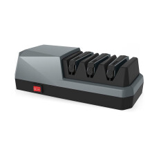 Electric Knife Sharpener 3-Stage Professional Sharpener with Diamond Abrasives for Kitchen Knives Restoration and Polishing