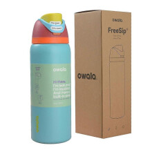 (sky-blueQ) Large 24oz Off-White Thermal Bottle for Adventures
