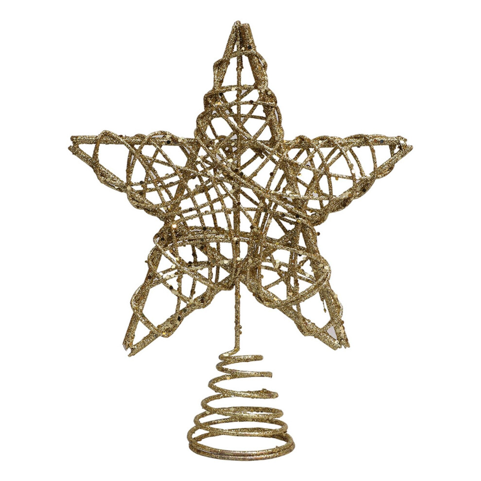 Star for Christmas Tree Topper, Sparkling Delicate Star Tree Decorations, Portable Holiday Ornament in Gold and Silver-image-OPC-PJXF9SY-NEW
