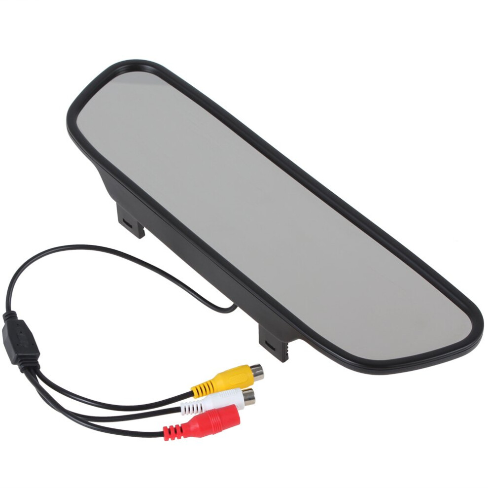 5" Tft Color Lcd Car Rear View Mirror Monitor With 2 Video Inputs For Dvd Vcr And Reverse Camera Compatibility 6482260898582