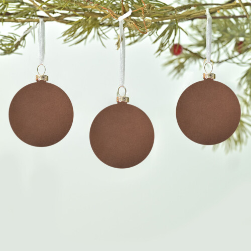 (Coffee) 6 pcs Christmas Balls Christmas Tree Decorations 2