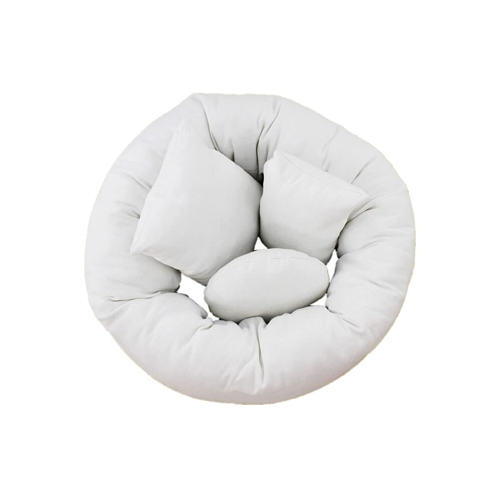Photography Props Bundle For Newborns - Soft Posing Pillow And Basket Filler For Baby Boys And Girls Photo Shoots 6038364511195