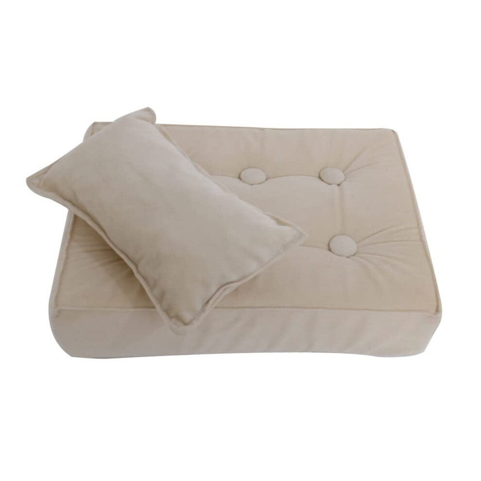 Newborn Photography Prop Baby Bed Mattress With Posing Pillow, Soft Mini Mattress For Newborns, Portable And Lightweight 6038364511201