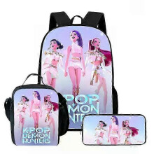 (D)Kpop Demon Hunters Backpack Shoulder Bag Lunch Bag Pencil Case School Rucksack