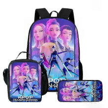 (A)Kpop Demon Hunters Backpack Shoulder Bag Lunch Bag Pencil Case School Rucksack