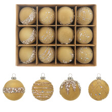 (Coffee) 12 pcs Christmas Balls Early Christmas Presents