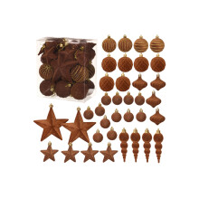 (Brown) 36 pcs Christmas Balls Christmas Tree Decorations