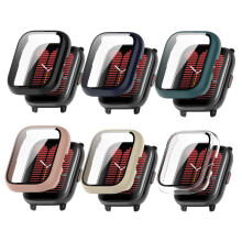 Hard PC Case with Tempered Glass Screen Protector 6 Pack Bumper Guard Touch Sensitive Film for Amazfit Active Smart Watch