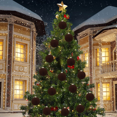 (Coffee) 16 pcs Christmas Balls Christmas Tree Decorations 2