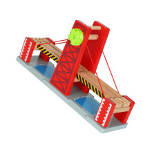 1Satz Wooden Train Bridge With Elevator Compatible With Wooden Tracks DIY Creative Layouts For Kids Ages 3 And Up