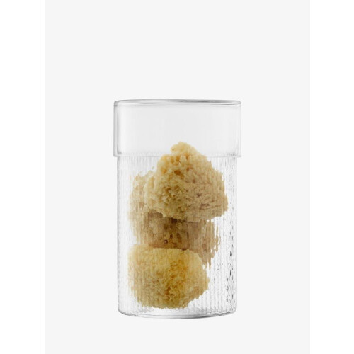 LSA International LSA Wicker Collection Mouth Blown Glass Container with Lid H24.5cm 2