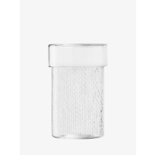 LSA Wicker Collection Mouth Blown Glass Container with Lid H24.5cm