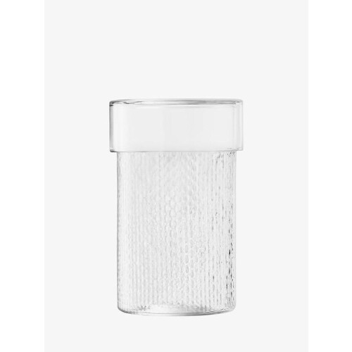 LSA International LSA Wicker Collection Mouth Blown Glass Container with Lid H24.5cm
