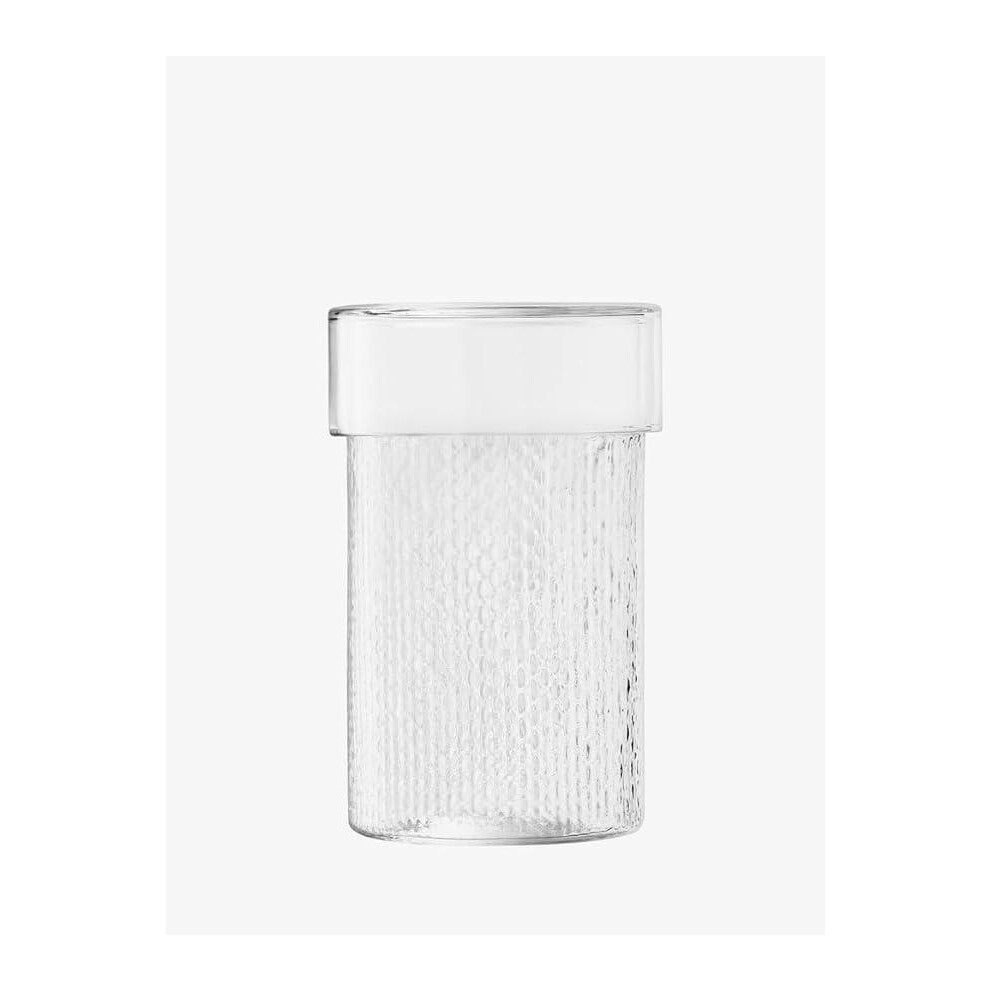 Lsa International Lsa Wicker Collection Mouth Blown Glass Container With Lid H24.5cm