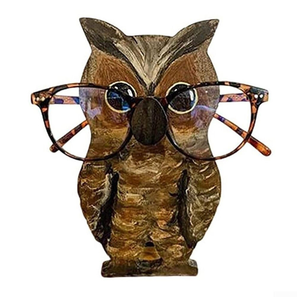 Funny Eyeglass Frame Owl, Handmade Wooden Sunglasses Holder, Space-Saving Organizer for Glasses and Sunglasses