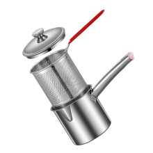 All-in-One Frying Pot Deep Fryer Pan with Oil Filtration for Cooking Chips, Vegetables, and Meats, Stainless Steel 4L