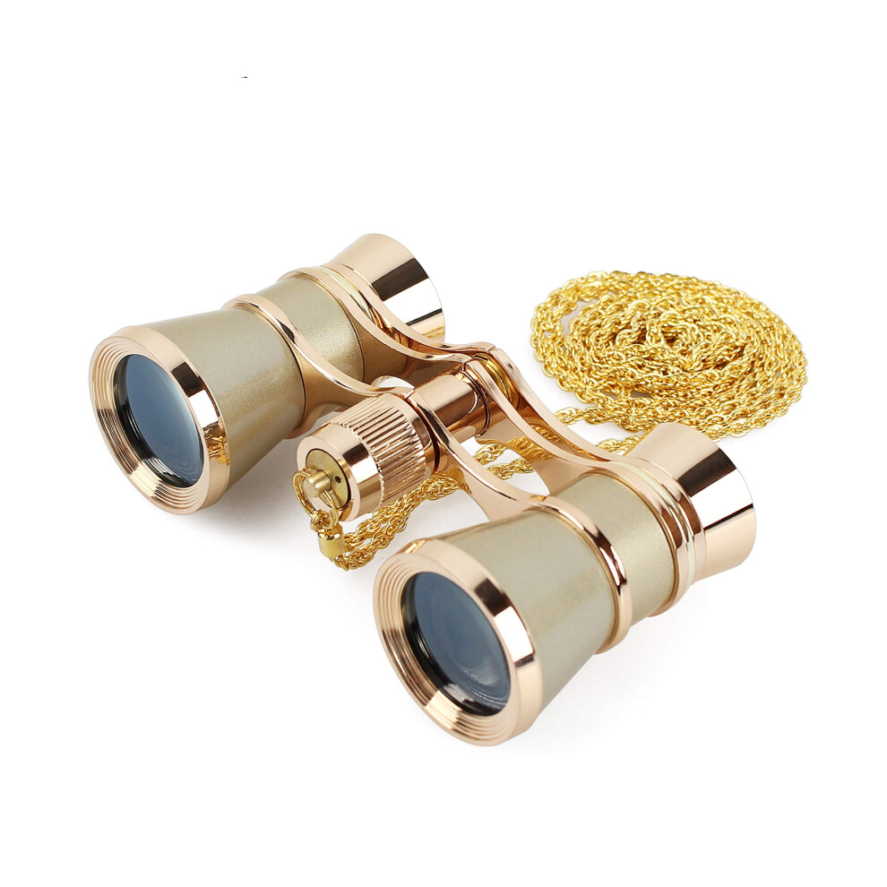 Opera Glasses Binoculars 3X25 Compact Theater Glasses With Chain For Adults Women Kids For Concerts Events Gold 6947110396415