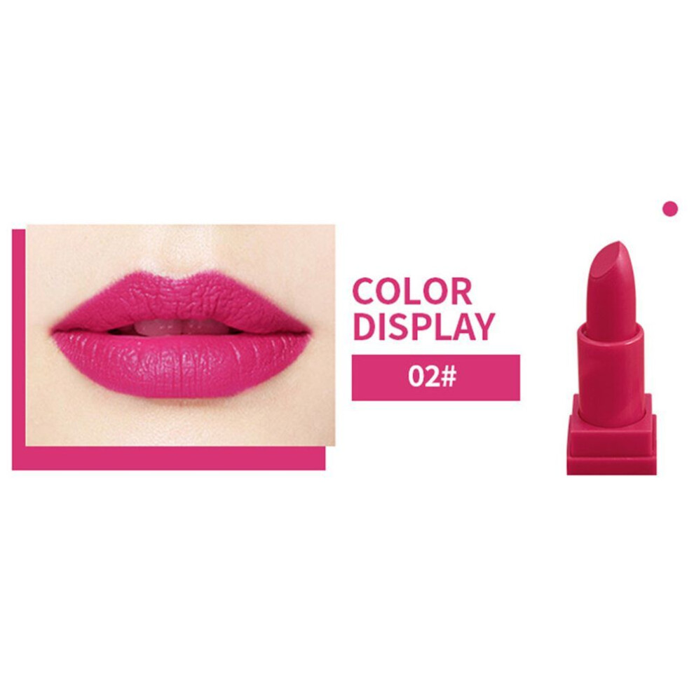 (02#) Moisturizing Easy-to-color Lipstick Waterproof Long-lasting Velvet Matte-image-OPC-PJXFH76-NEW