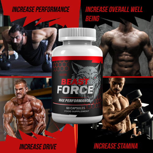 Beast Force Max Performance Booster, 60 Capsules, 60 Servings