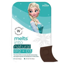 WELLBEING NUTRITION Frozen Elsa Melts Vitamin B12, D3 & K2 For Kids (6+) |Supports Growth & Energy - 30 Oral Strips)