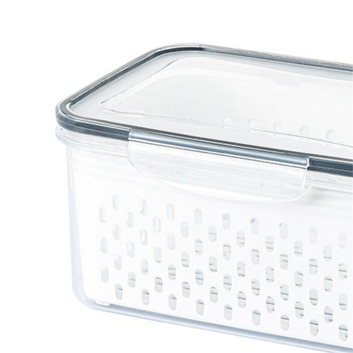 Refrigerator Storage Box Fridge Organizer Vegetable Fruit Boxes Drain Basket Containers Pantry,Small 2