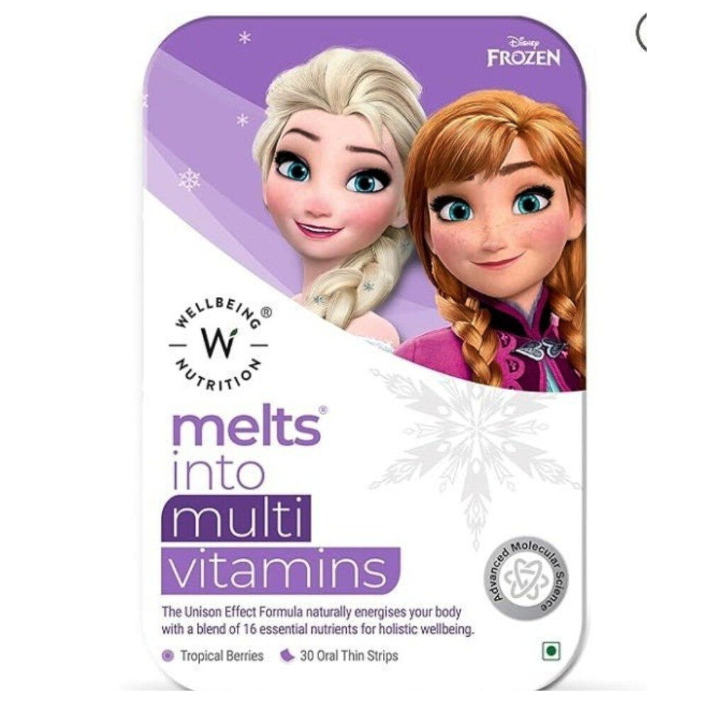 WELLBEING NUTRITION Wellbeing Nutrition Disney Frozen Melts Tropical Berry|Boosts Immunity - 30 Oral Strips