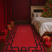 (80x150cm (2ft 5" x 5ft) - Small Area Rug) Christmas Red Rug - Soft Living Room & Bedroom Carpet, Perfect Christmas Gift