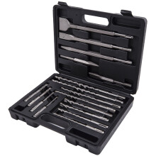 17x Rotary Hammer Bits Drill Bit & Chisel Set for SDS Plus Drills