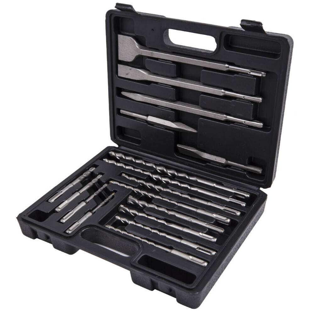 17X Rotary Hammer Bits Drill Bit & Chisel Set For Sds Plus Drills 6941324490044