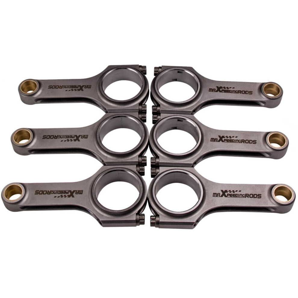 6 Pcs Forged H-Beam Connecting Rods For Audi Vw Vr6 Golf Corrado 2.8 2.9 164Mm 6941503385505