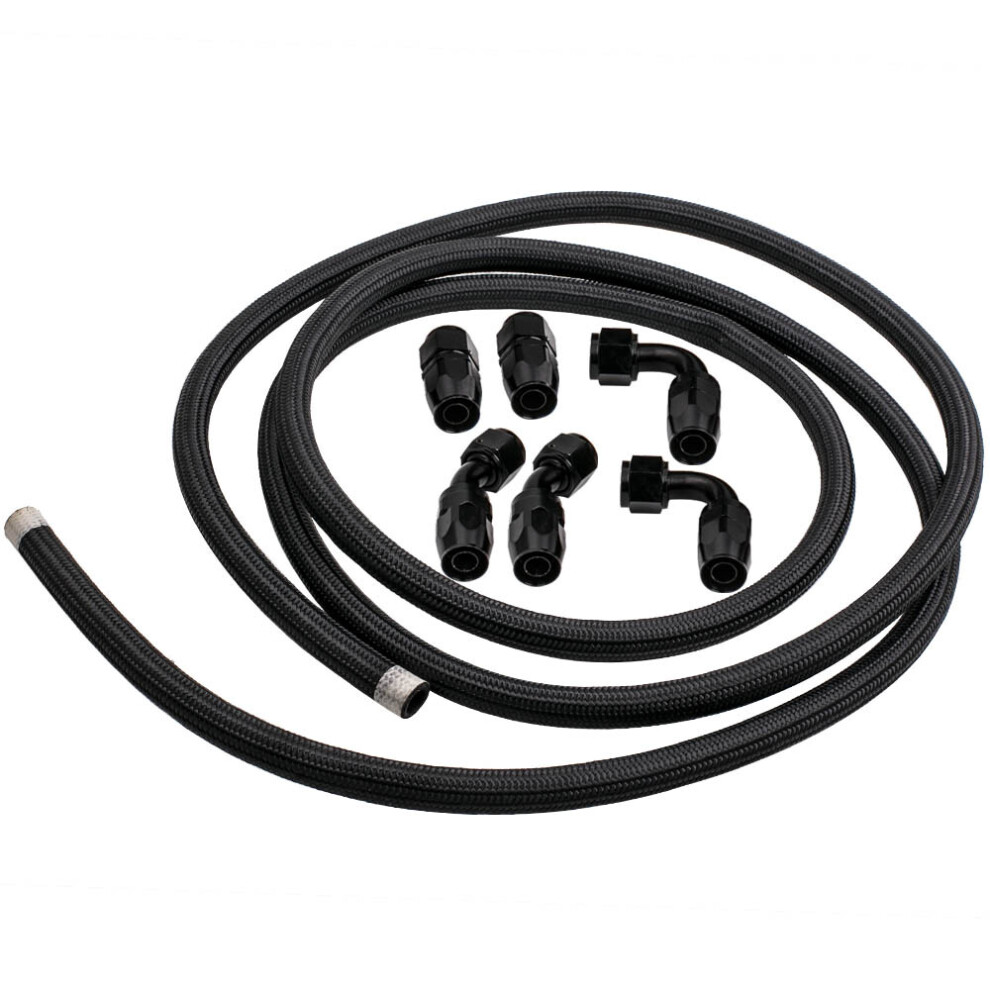 10An An10 12Ft Braided Gas/Oil/Fuel Hose Line + Hose End Fitting Separator Kit 6971529523483