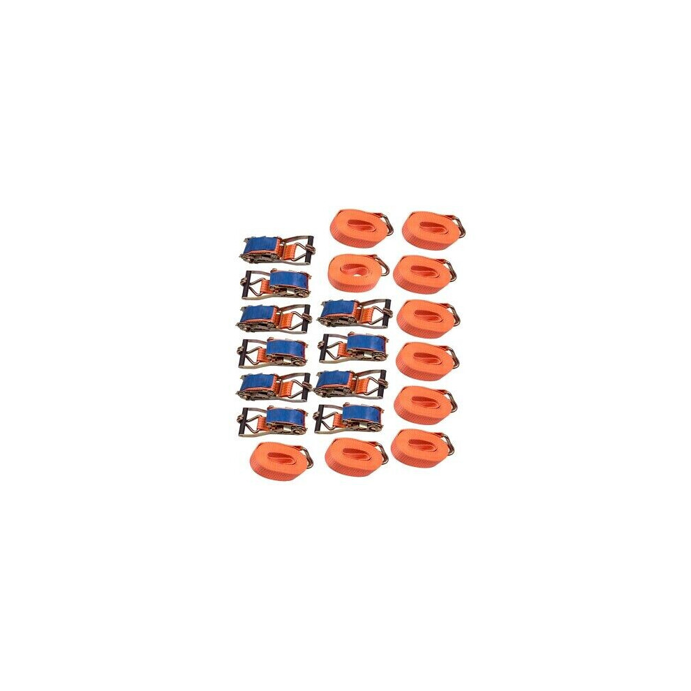 Maxpeedingrods 5T*6M*50Mm Ratchet Strap Tie Down W/ J Hook Lashing Strap 5000Kg 5Ton