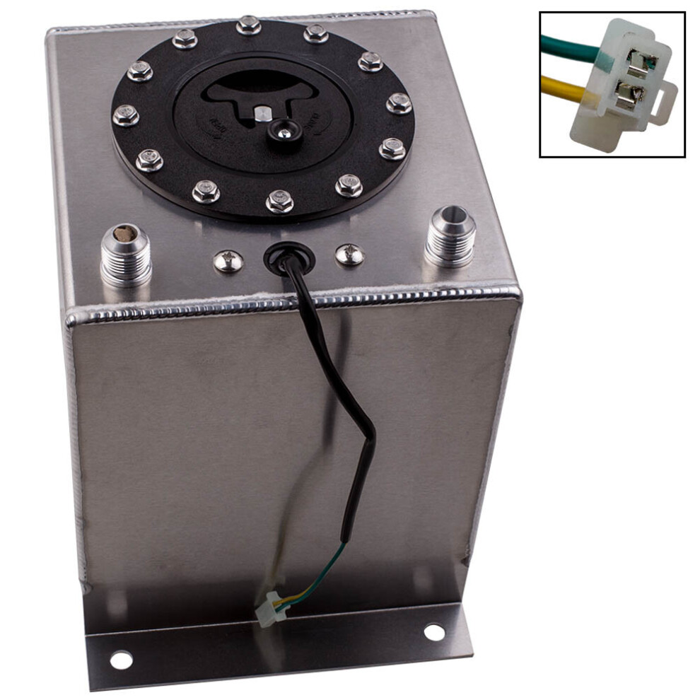 Universal 2.5 Gallon 10L Fuel Cell Tank With Cap With Level Sender Polished 6941689898820