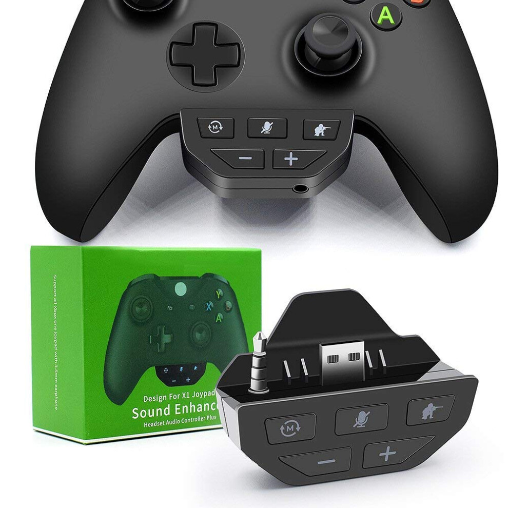 3.5Mm Headset Adapter Sound Enhancer For Xbox One Controller Compatible With Stereo Gaming Headsets Black 6947110397054