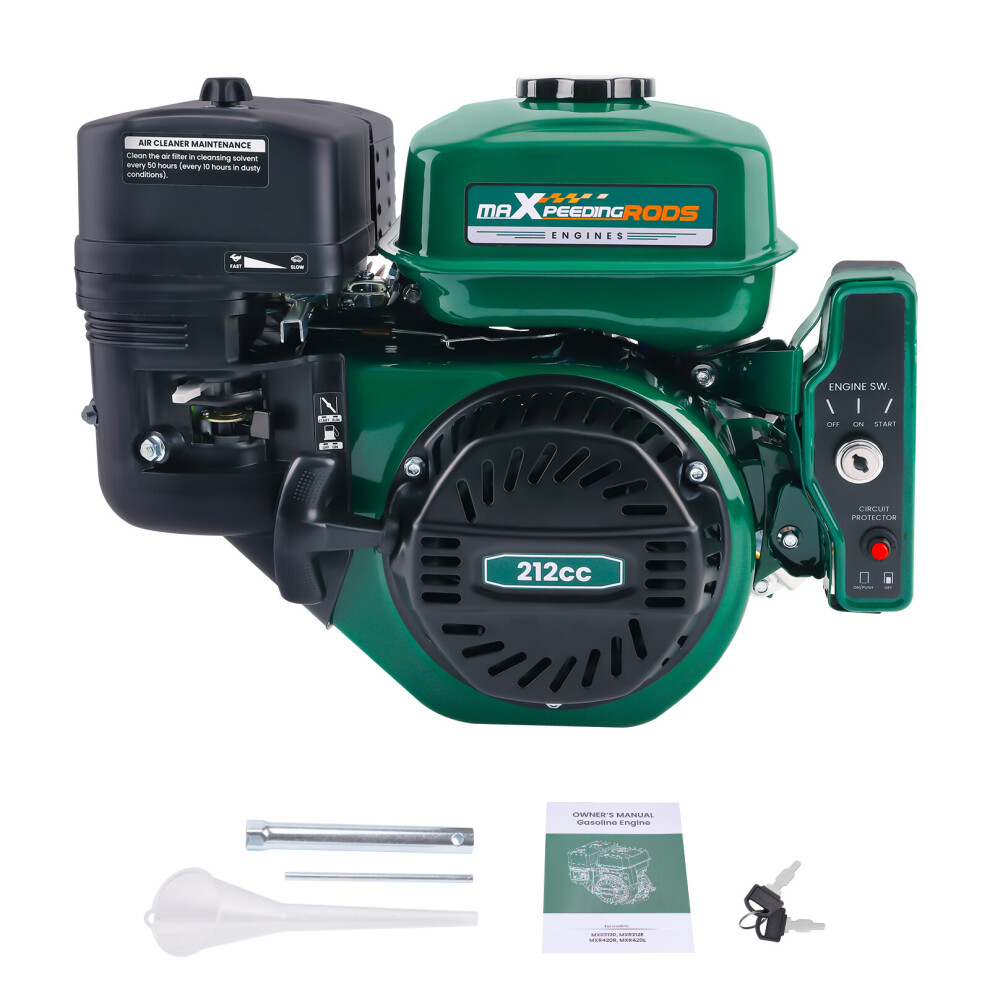 212Cc Petrol Engine 7Hp 4-Stroke Pull Start/Electric Start Horizontal Gas Engine 6941324490501