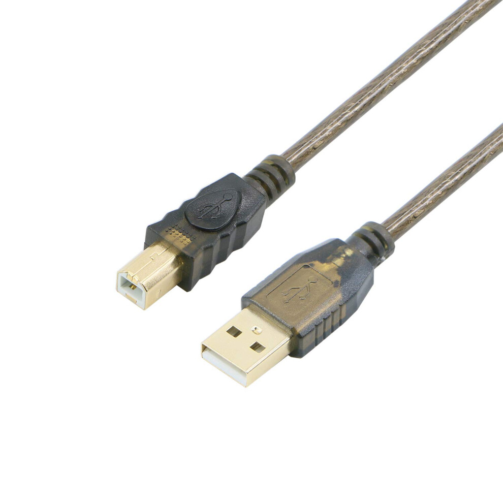 Usb 2.0 A Male To B Male Cable 100 Feet For Printer And Scanner High-Speed Data Transfer Black 6447073887833