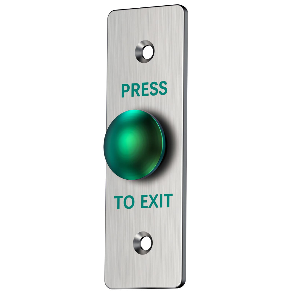 Push To Exit Button, Stainless Steel Round Door Bell Type Request To Exit Switch For Access Control Systems 6947110398280