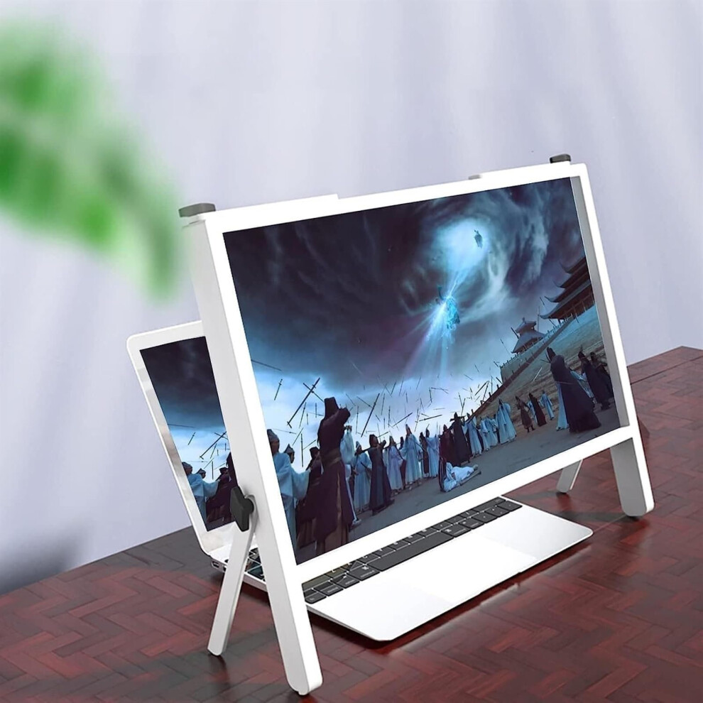 Full-Page Magnifier 21 Inch for Computer and Laptop, HD Screen Amplifier for Smartphones, Foldable Design for Movies