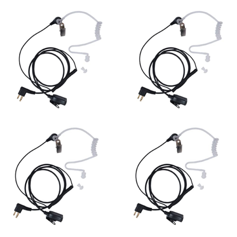 Cp200d Earpiece With Ptt Mic Acoustic Tube Headset Compatible With Motorola Cp200 Cls1110 Rdm2070d Cls1410 Cp185 4 Pack 6482260901596