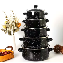 Premium 5pcs Enamel Cookware Set - Thick, Durable & Easy to Clean