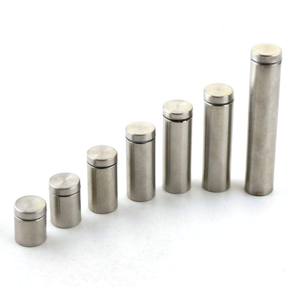 Steel Advertising Screw Standoff Fixings 19Mm Standoff Bolt 19X100mm Length Glass Sign Mounts 4Pcs 20-150Mm Options 6947110398594